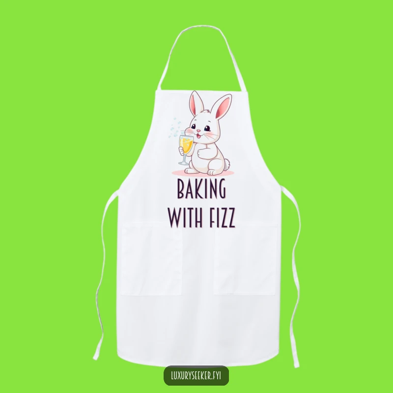 Funny Bunny Champagne Apron: Hilarious Kitchen Party Wear