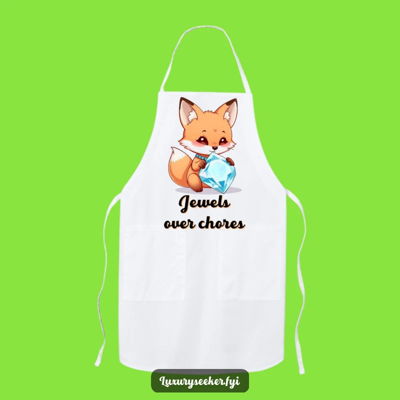 Funny Fox's Kitchen Diamond Quest Apron: Cook with Hilarious Style