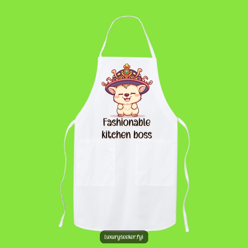 Funny Kitchen Creature Apron: Mischief Hat Chefwear, Great Funny Gift