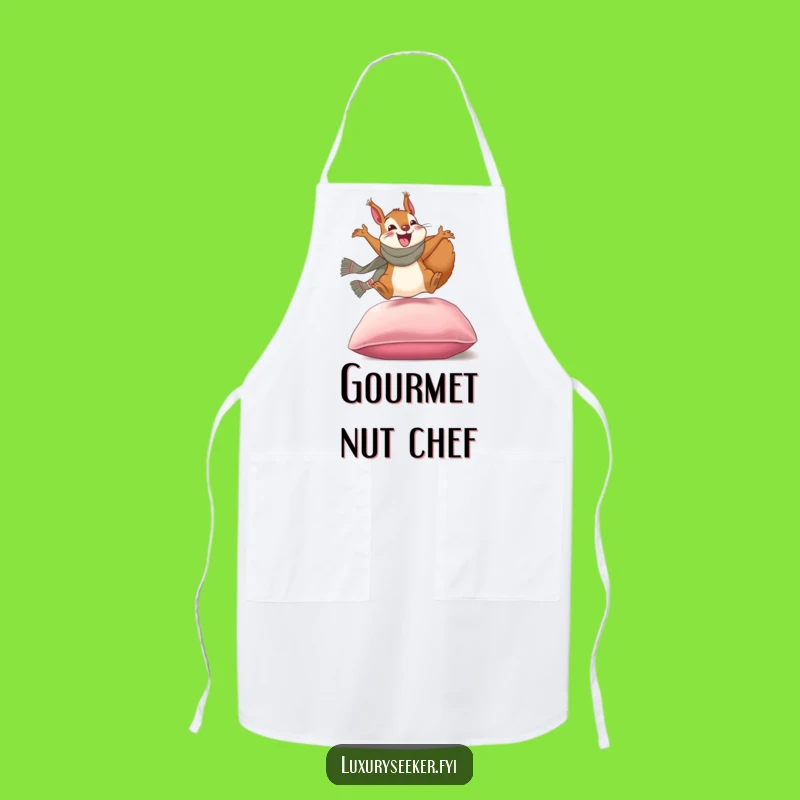 Funny Squirrel Scarf Apron: Hilarious Designer Kitchen Wear