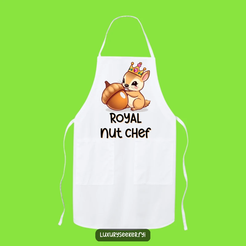 Funny Royal Squirrel Apron: Majestic Kitchen Wear for Vain Cooks and Chef Gifts