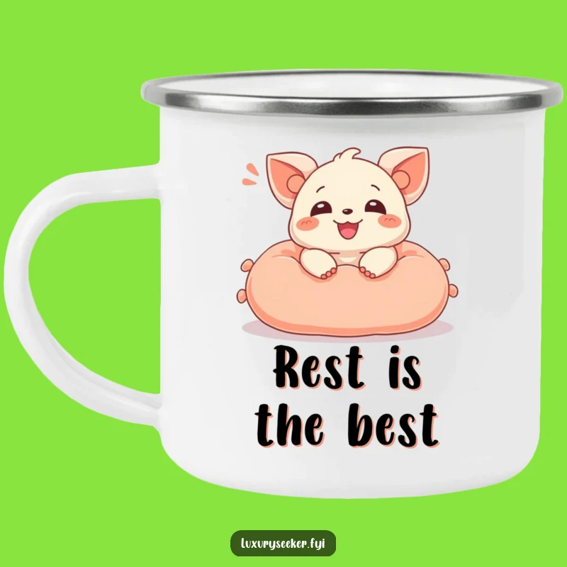 Funny Adventure Creature Mug: Happy Sigh Campfire Companion, Perfect Funny Gift