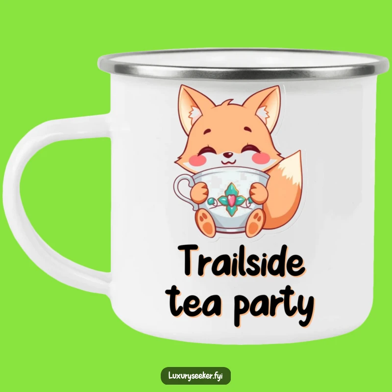 Funny Fox Tea Camping Mug: Adventure Fuel with Foxy Elegance!