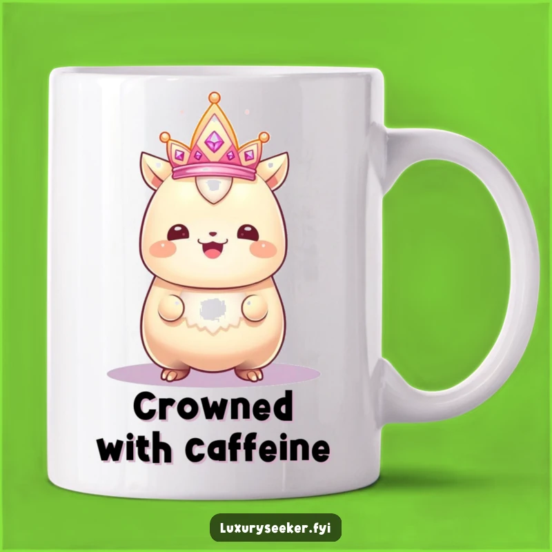 Funny Proud Creature Mug: Smiling Crown Admirer, Perfect Humorous Royal Gift