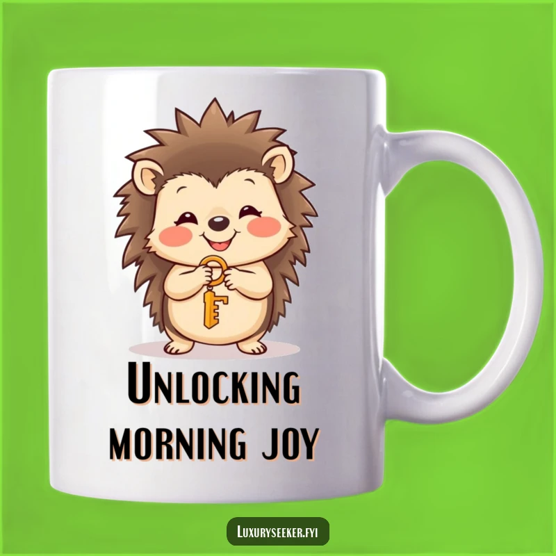 Funny Hedgehog Key Mug: Unlock Smiles with This Adorable Funny Gift