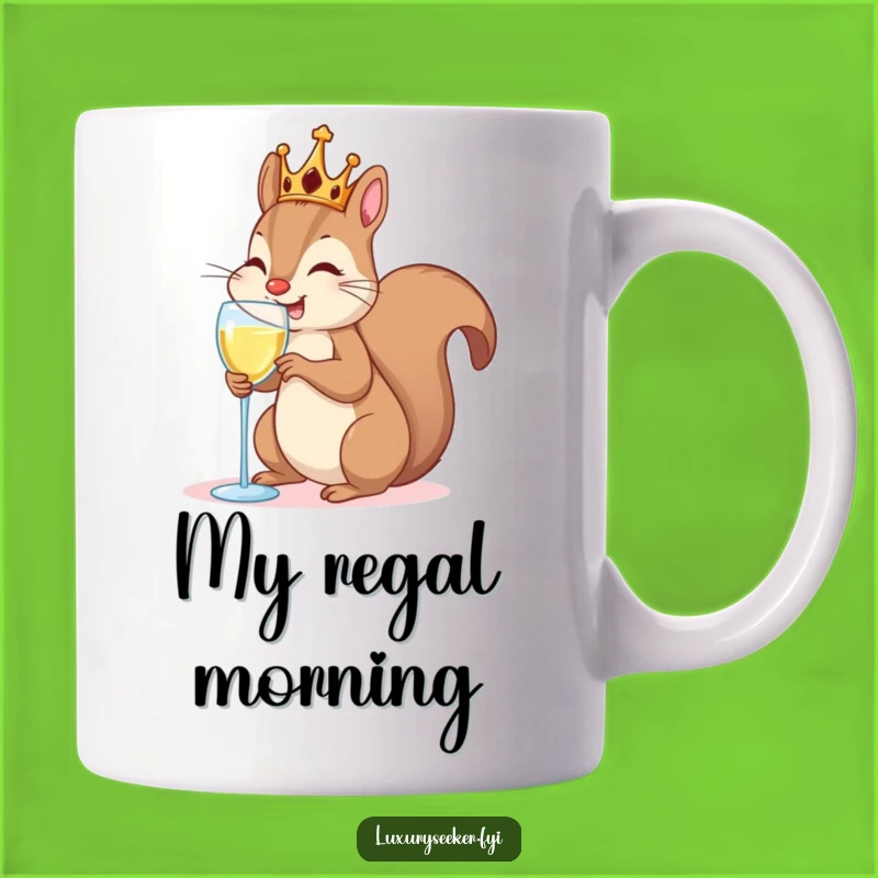 Funny Royal Squirrel Mug: Hilarious Celebration and Fancy Treat Gift Idea