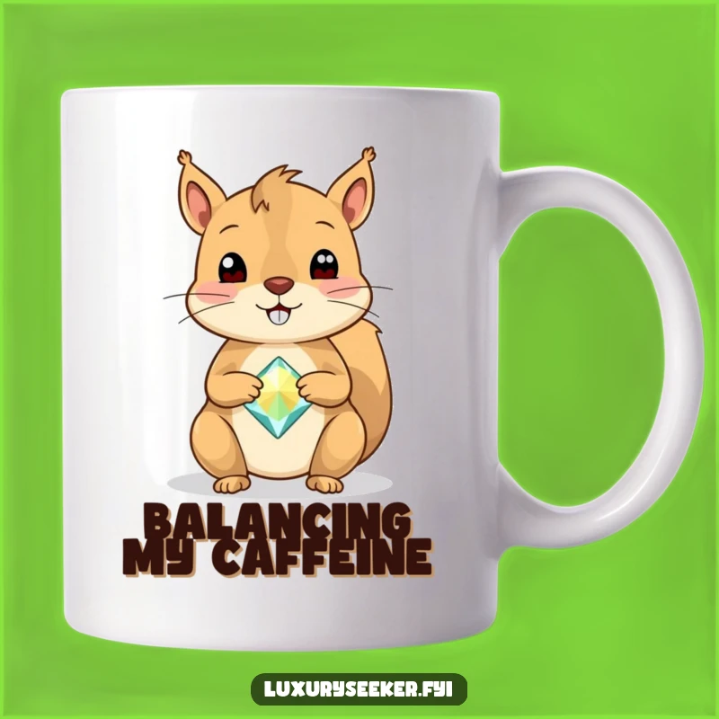Funny Squirrel Gemstone Mug: A Sparkling Gift for Your Brightest Friend