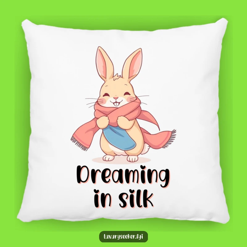 Funny Rabbit Silk Scarf Pillow, Cozy Chic, The Ultimate Funny Gift for Comfort