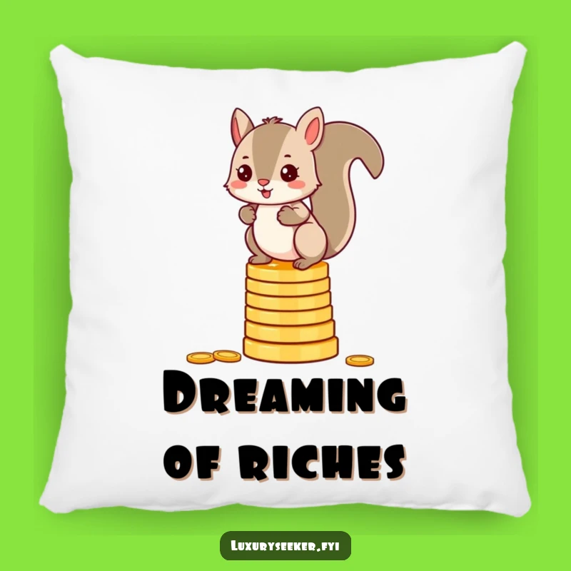 Funny Squirrel Coin Pillow: Cozy Mischief Cushion Funny Gift for Him or Her