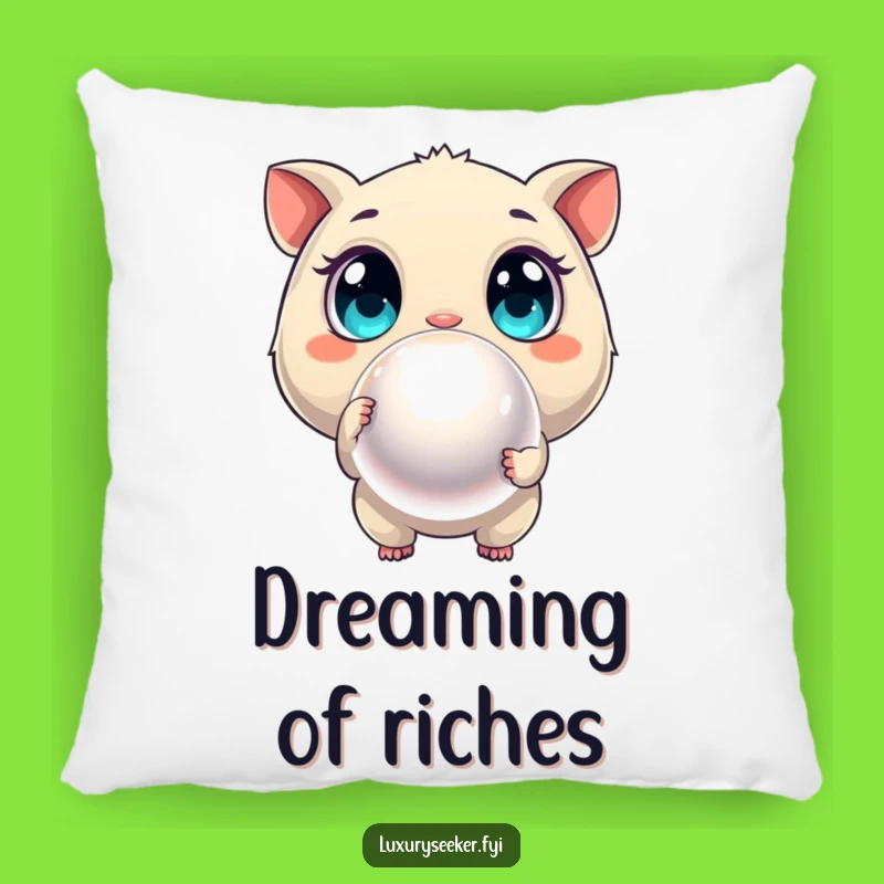 Funny Curious Pearl Pillow: Creature's Comfort, Cozy and Funny Gift