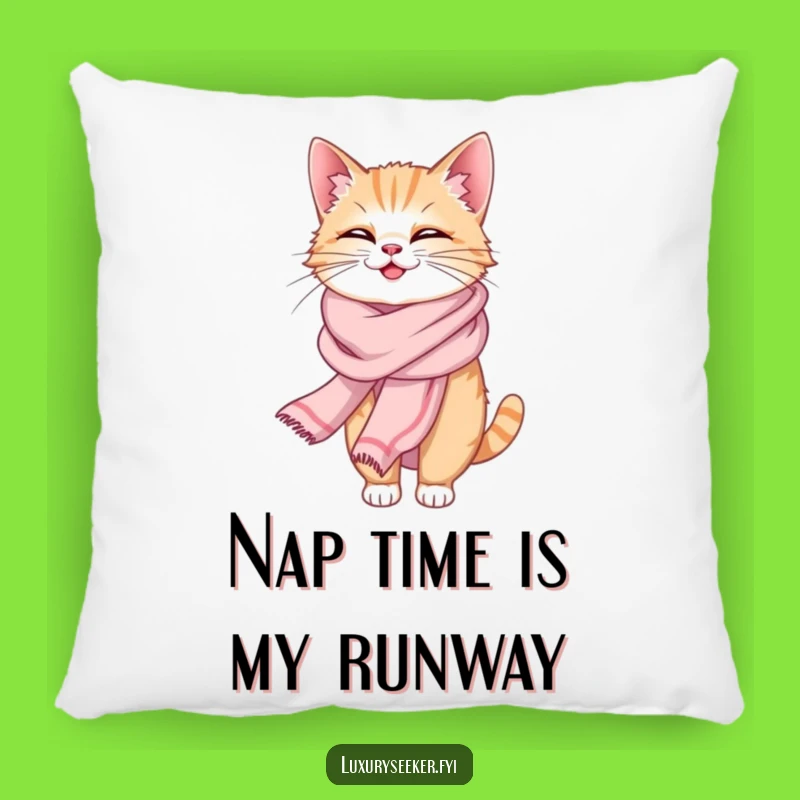 Funny Giggling Cat Silk Scarf Pillow: Cozy Comfort with a Hilarious Touch