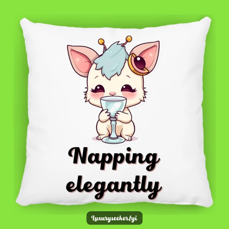 Funny Fancy Creature Pillow: Cozy Crystal Sip & Accessory, Charming Humorous Accent