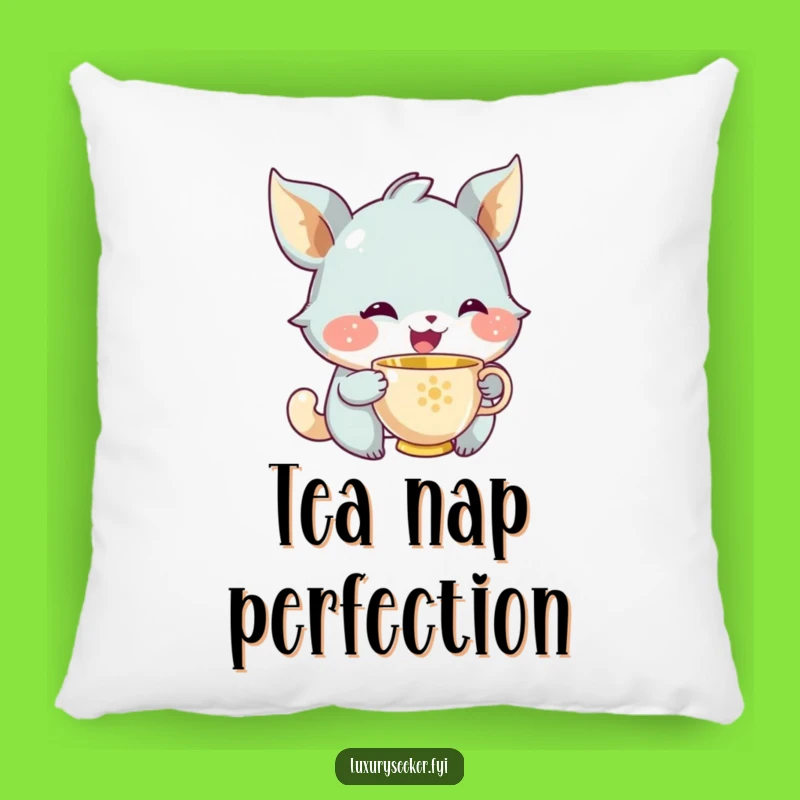 Funny Tea Creature Pillow: Cozy and Hilarious Accent for Tea Lovers