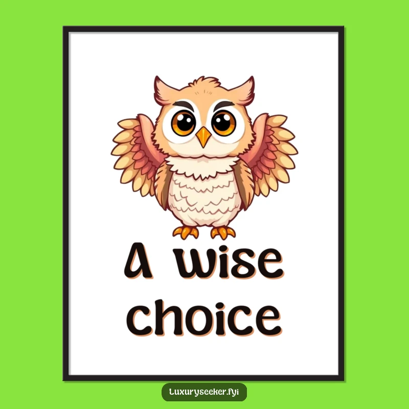 Instant Funny Owl Digital Print: Feathered Boa Art, Immediate Funny Gift Download