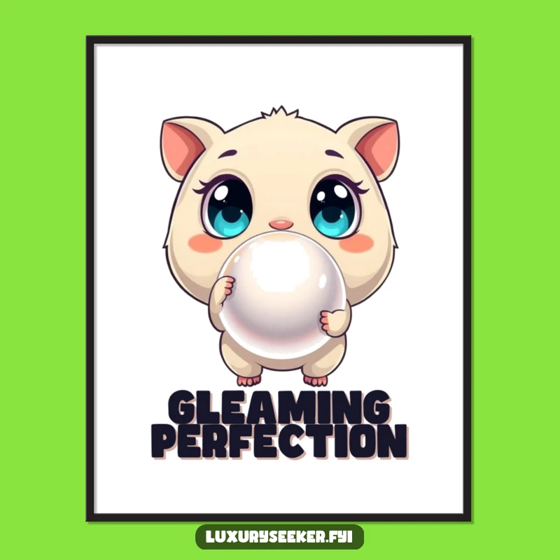 Funny Pearl Wonder Digital Print: Creature's Discovery, Instant Funny Gift Decor