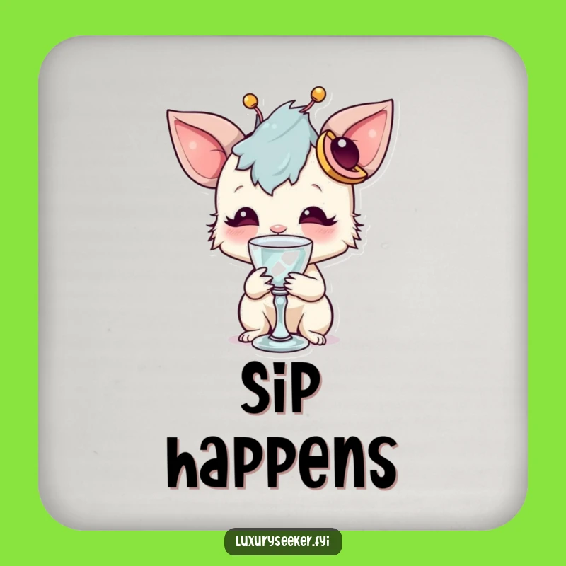 Funny Fancy Creature Coaster: Crystal Sip & Accessory, Chic Humorous Decor