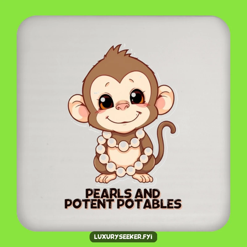 Funny Monkey Coaster Set: Hilarious & Chic Protection for Your Drinks