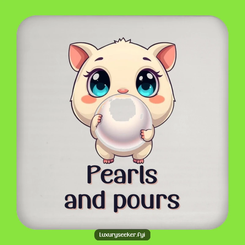Funny Pearl Pointer Coaster: Creature's Discovery, Protect Surfaces with Funny Style
