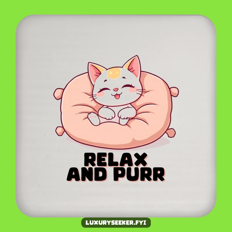 Funny Cat Cushion Coaster: Protect Surfaces with Feline Elegance!