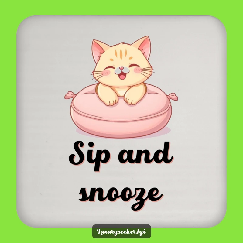 Funny Cat Cushion Coaster - Plush Protection, Cozy Funny Gift