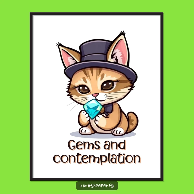 Funny Sophisticated Cat Poster – Elegant & Hilarious Home Decor Gift