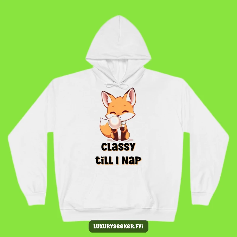 Funny Fox Bow Tie Pearl Hoodie: Cozy, Humorous Apparel for the Curious.