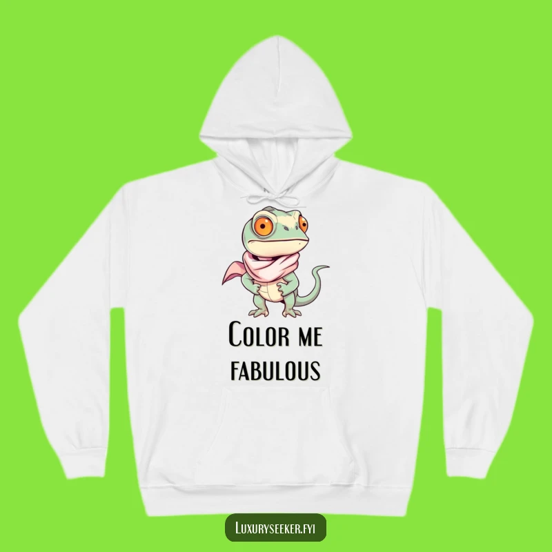 Funny Chameleon Silk Scarf Hoodie: Cozy Confidence and Sassy Style Funny Gift