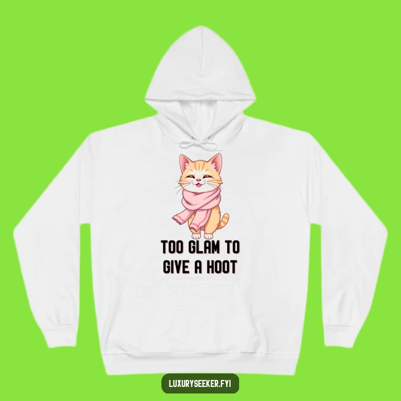 Funny Giggling Cat Silk Scarf Hoodie: Cozy Humor for Ultimate Comfort