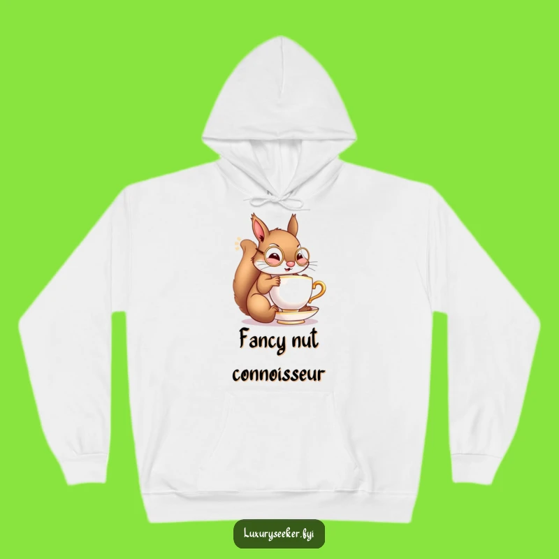 Funny Squirrel Tea Time Hoodie: Cozy Dapper Comfort, Ultimate Humorous Gift!