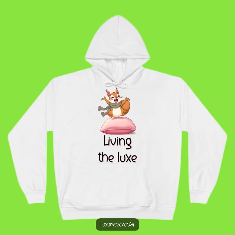 Funny Squirrel Designer Scarf Hoodie: Cozy & Hilarious Plush Comfort