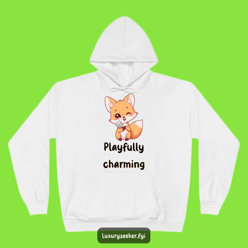 Funny Happy Fox Fan Hoodie – Cozy & Playful Funny Gift