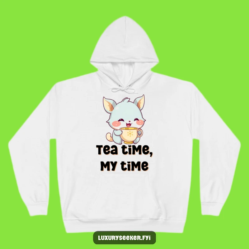 Funny Tea Time Creature Hoodie: Cozy and Hilarious Gift for Relaxing Souls