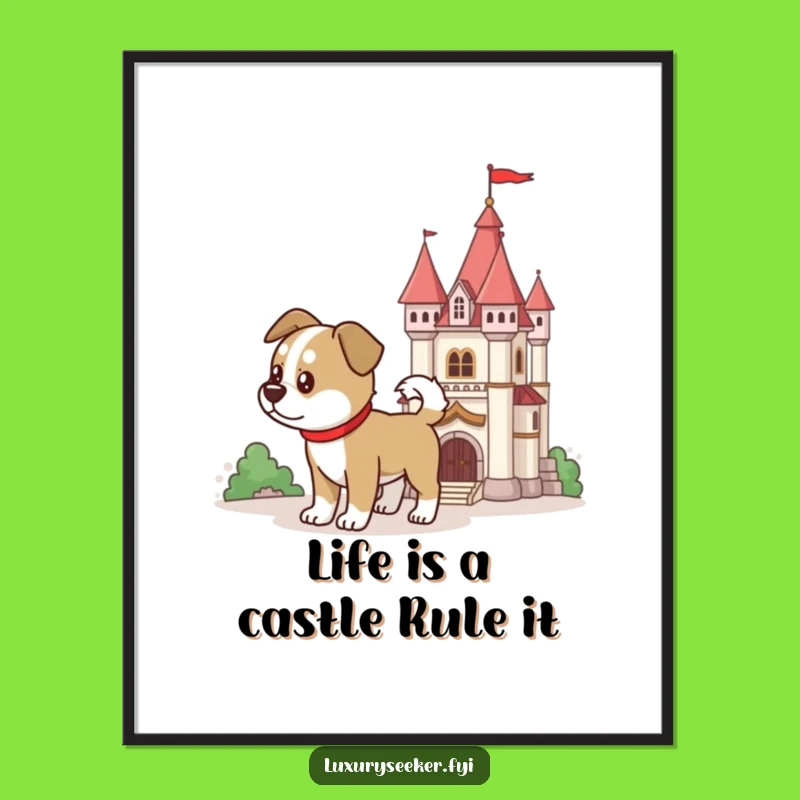Free Printable Dog Art: Royal Guard, Funny Decor, Downloadable Wall Art