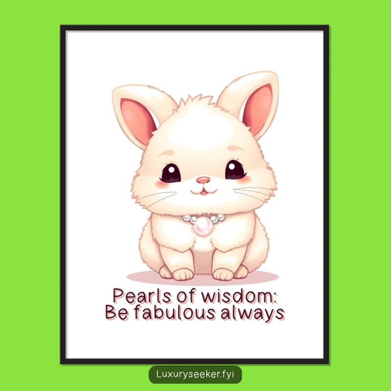 Free Printable Bunny Art: Fluffy, Fancy, Funny Decor, Downloadable Wall Art