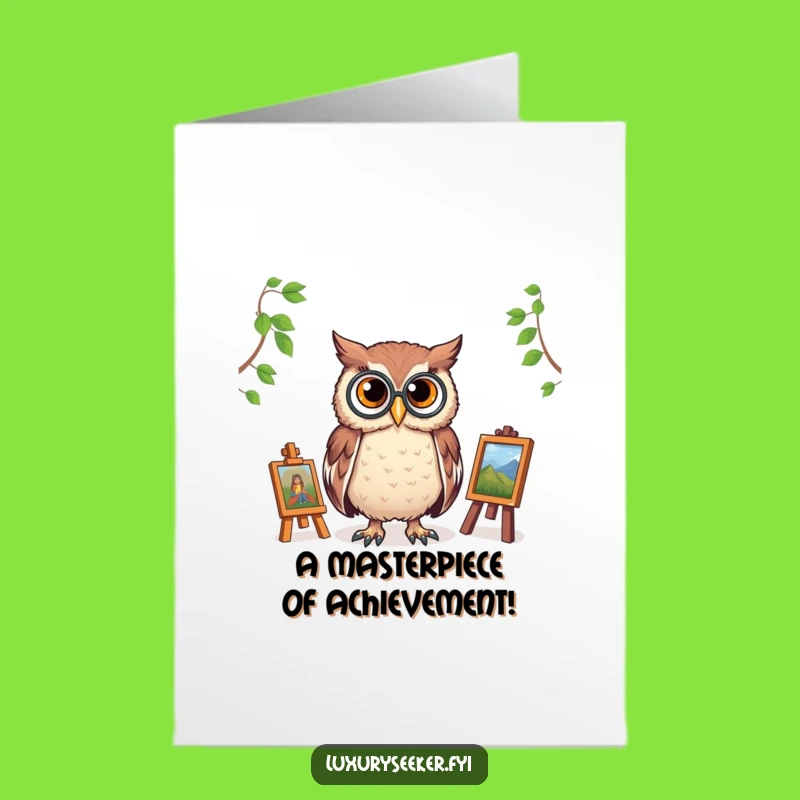 Free Printable Congrats Card: Owl Appreciates Success- Funny Downloadable Gift