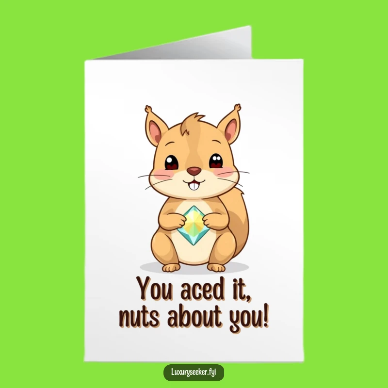 Free Printable Congrats Card: Squirrel Gem Act - Funny Downloadable Celebration!
