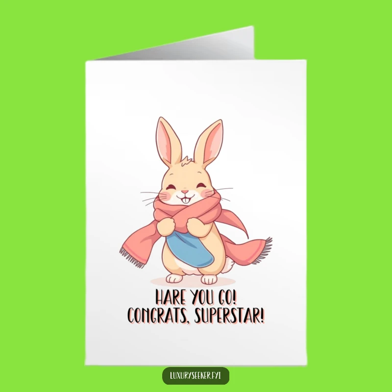 Chic Rabbit Congrats Card Free Printable - Fabulous Downloadable Gift