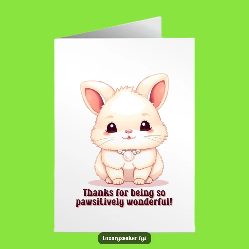 Free Printable Bunny Thank You Card: Adorable, Elegant, Funny Downloadable