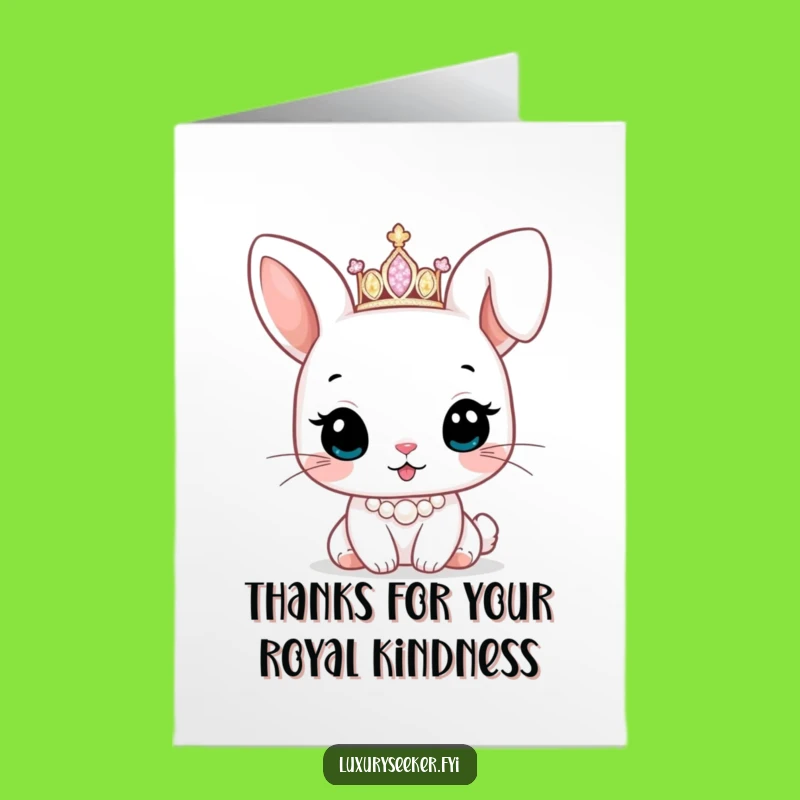 Free Printable Thank You Card: Bunny Elegance, Sweet Appreciation, Downloadable Gift