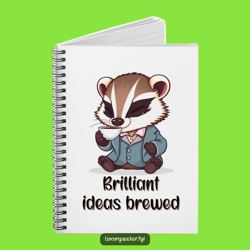 Funny Badger Journal: Silk Jacket Elegance for Your Notes, Perfect Humorous Gift