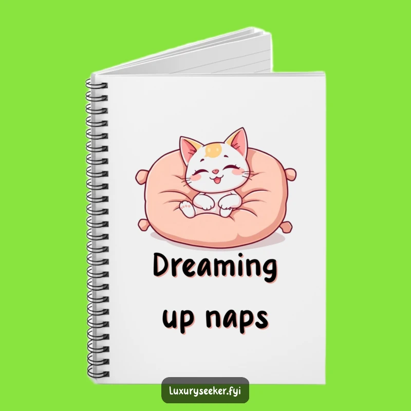 Funny Cat Cushion Notebook: Jot Down Ideas in Cozy Style!