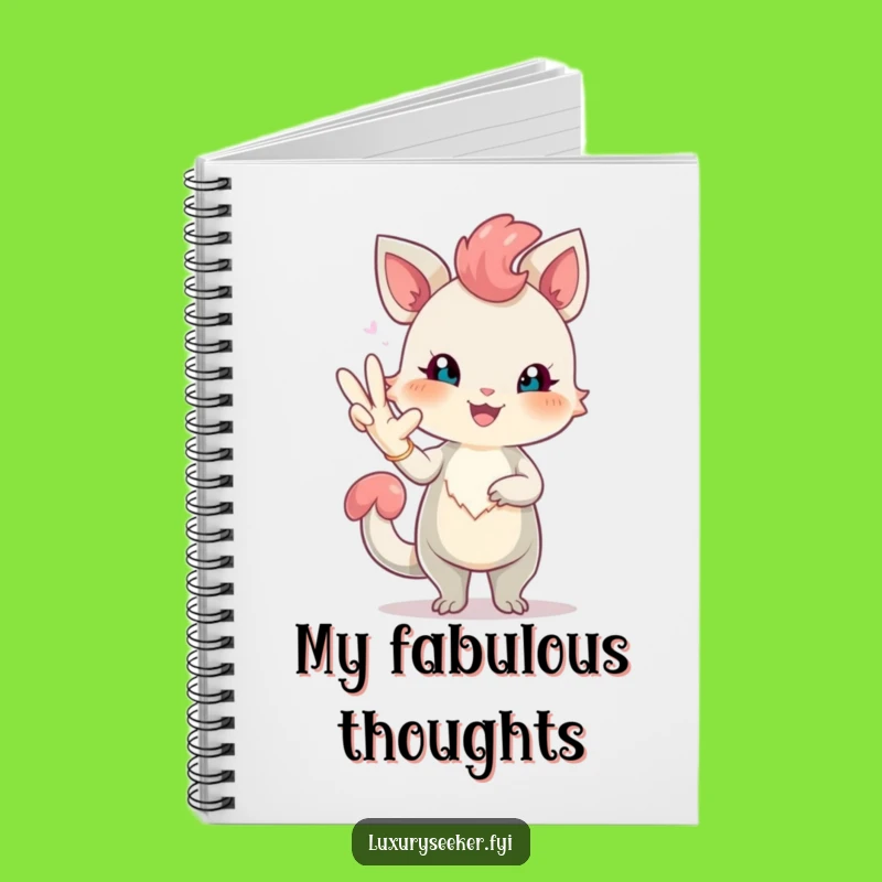 Funny Elegant Creature Notebook: Journal with Blush & Glove, Perfect Humorous Gift