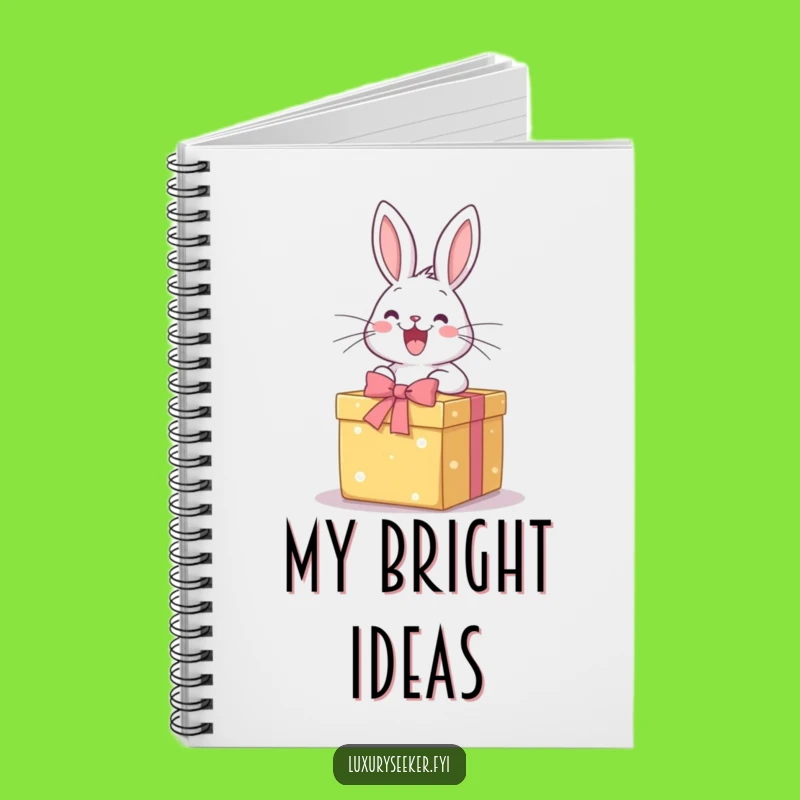 Funny Excited Rabbit Gift Notebook: Jot Down Ideas with Joyful Surprise