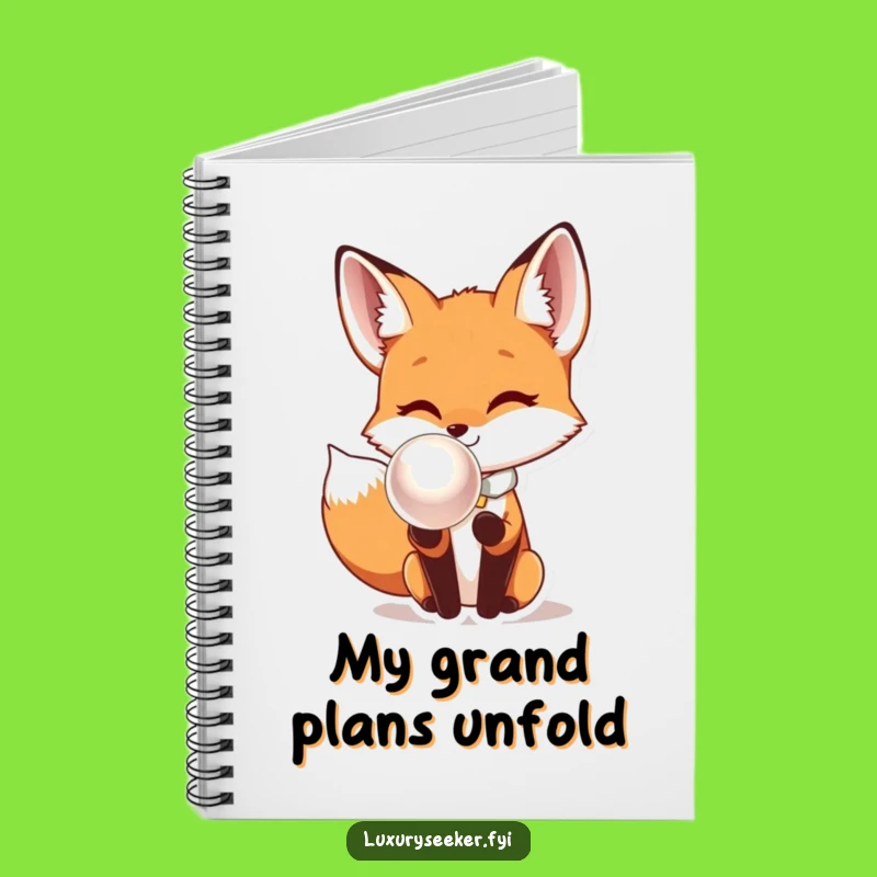 Funny Fox Bow Tie Pearl Notebook: Jot Down Ideas with Humorous, Chic Style.