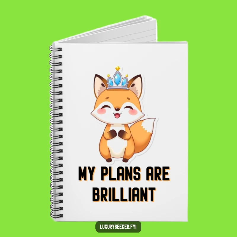 Funny Fox Tiara Notebook: Jot Down Glamorous Ideas with this Hilarious Journal