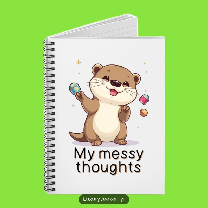 Funny Otter Juggling Notebook - Creative Journal for Playful Minds Gift