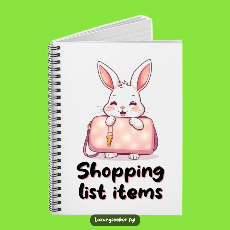 Funny Rabbit Handbag Notebook - Fashion Journal & Ideas, Creative Funny Gift