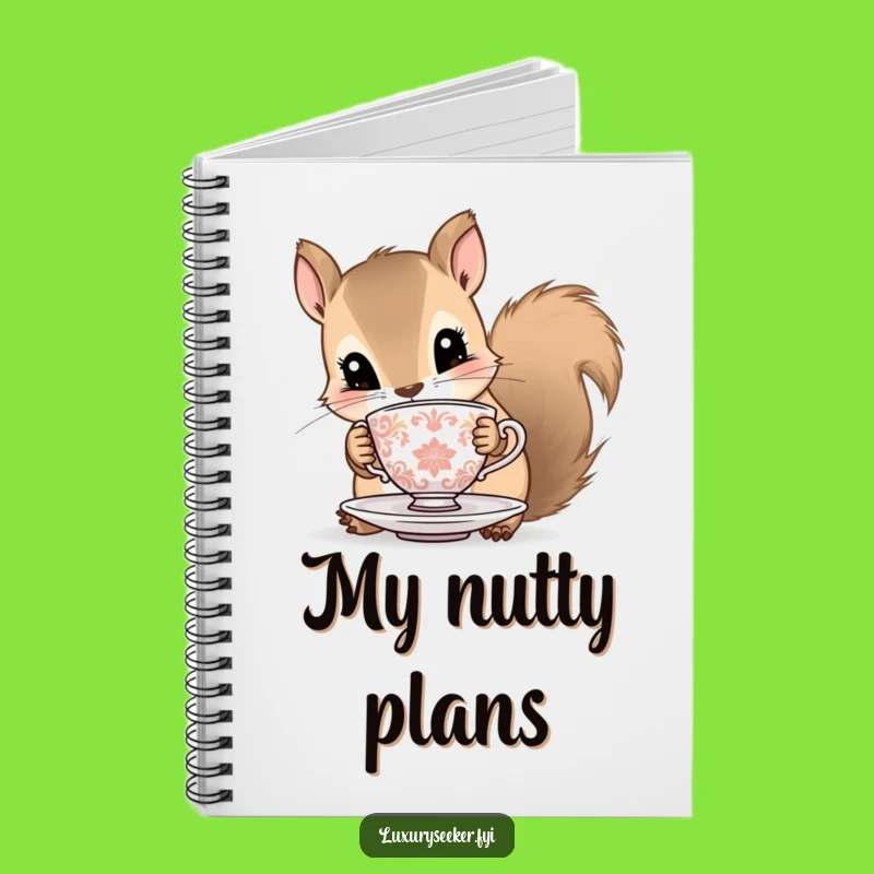 Funny Squirrel Notebook: Curious Critter with Tiny Teacup, Journal for Whimsical Thoughts Gift