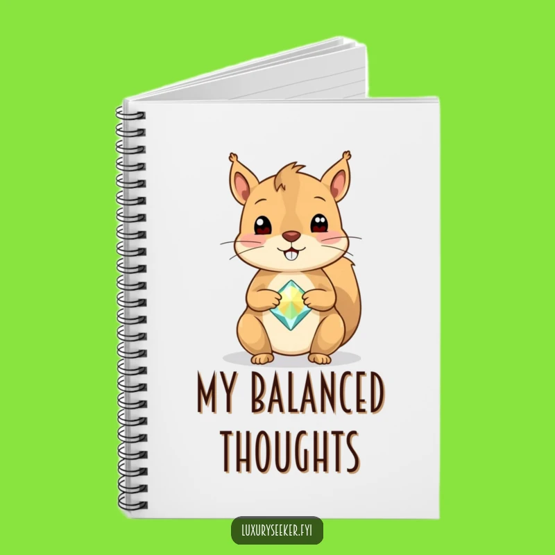Funny Squirrel Gemstone Notebook: Jot Down Sparkly Ideas Gift