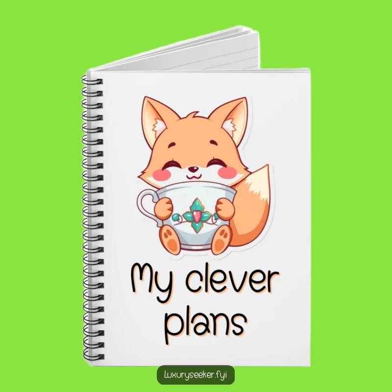 Funny Fox Tea Notebook: Jot Down Ideas with Foxy Elegance!